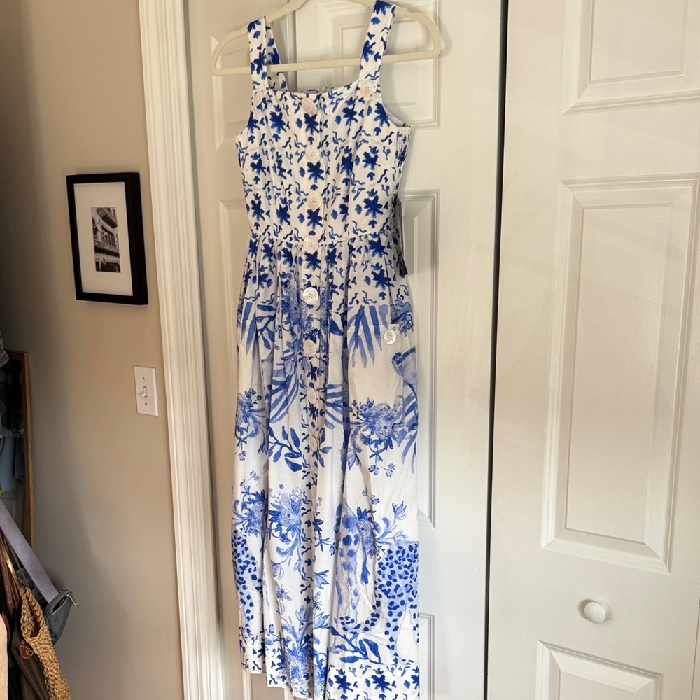 Tuckernuck Blue and White Floral Sundress